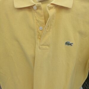 Lacoste Men’s Yellow Classic Cotton Polo Size Medium